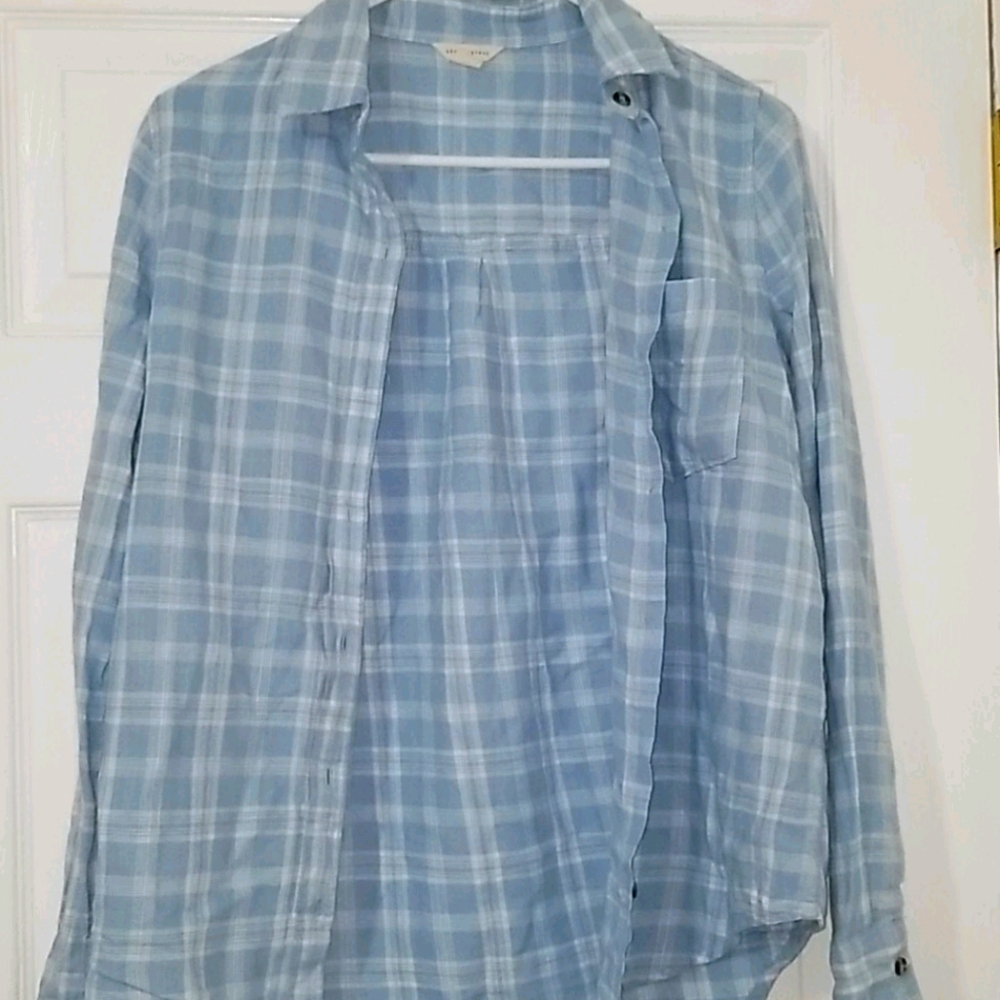 Areopostal Light blue flannel